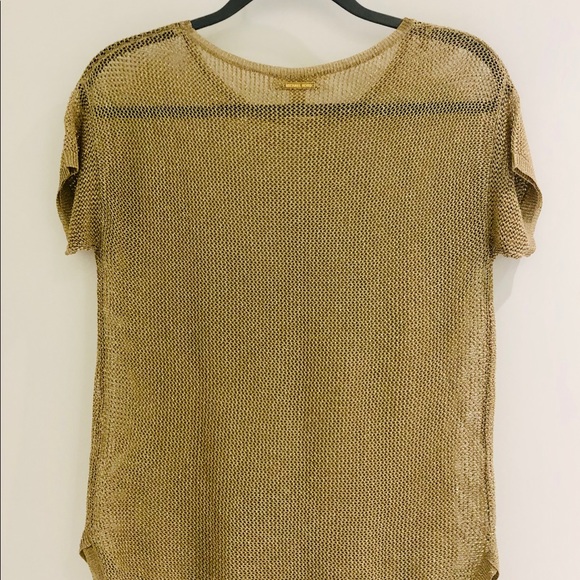 MICHAEL KORS Gold knit top. - Picture 2 of 7